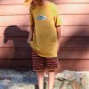 Men Volcom T-Shirts & Tanks | Vellipse Short Sleeve Tee Mustard