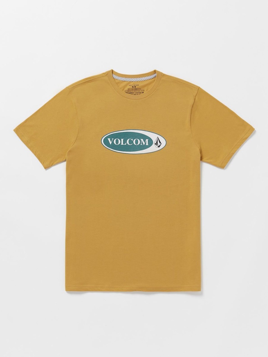 Men Volcom T-Shirts & Tanks | Vellipse Short Sleeve Tee Mustard