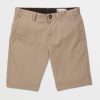 Men Volcom Golf | Frickin Modern Stretch Chino Shorts Khaki