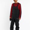 Men Volcom Pants | Mens Rain Gore-Tex Bib Overalls Black