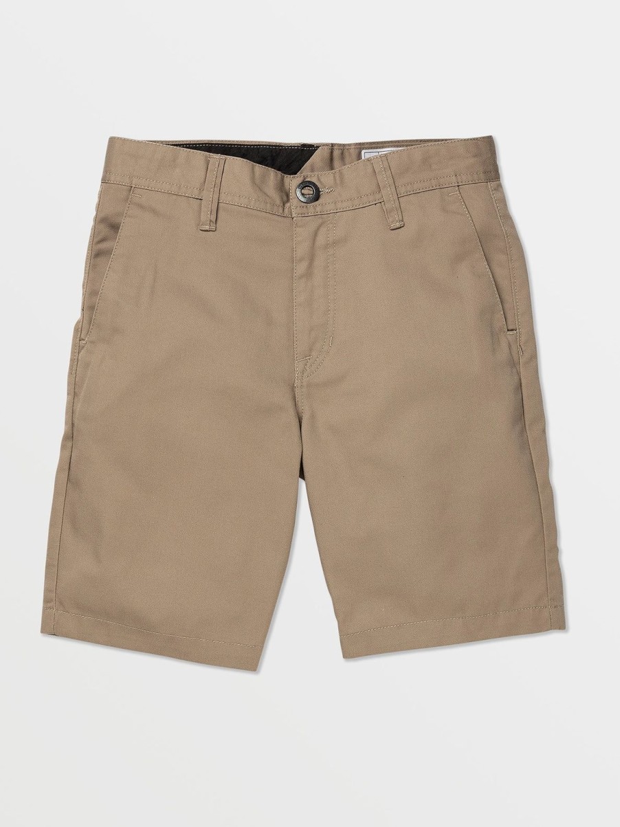 Boys Volcom Shorts | Big Boys Frickin Chino Shorts Khaki