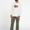 Men Volcom T-Shirts & Tanks | Volcom Entertainment Fat Tony Long Sleeve Tee Off White