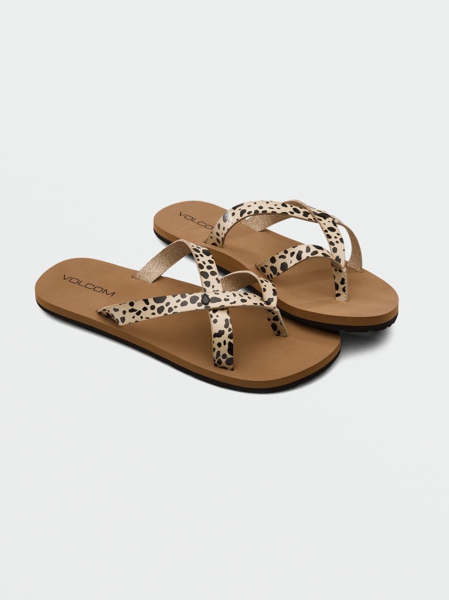 Women Volcom Sandals | Stone 2 Step Sandals Leopard