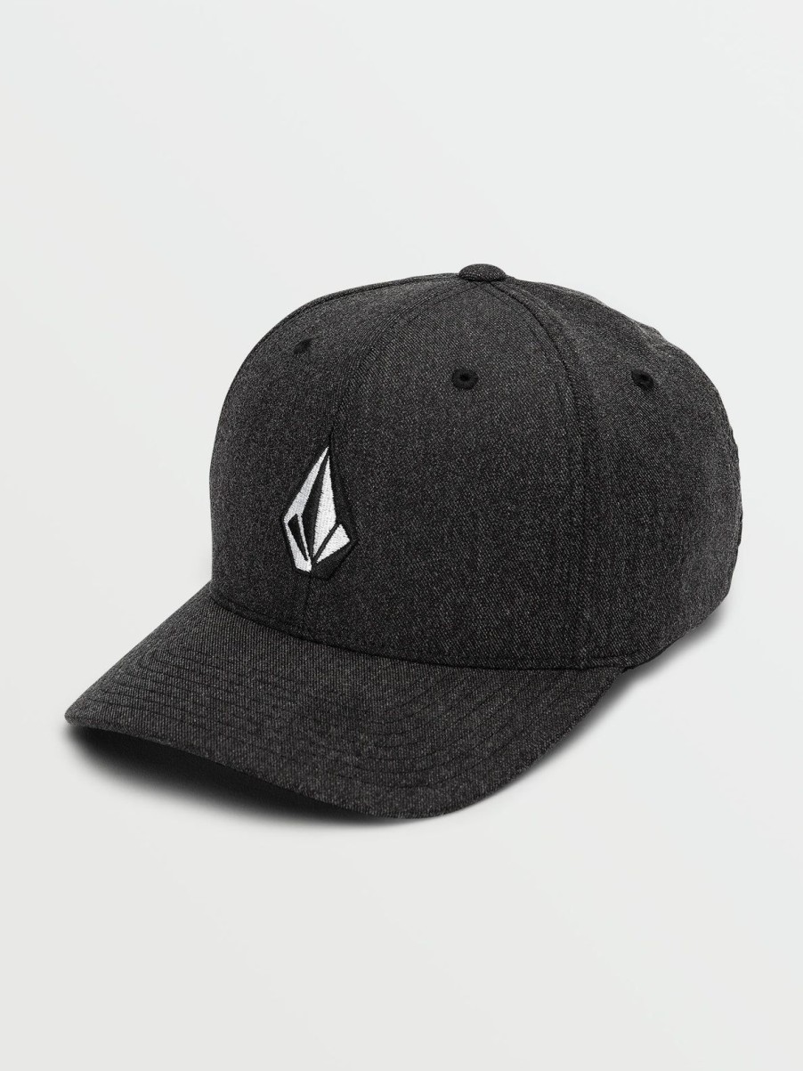 Men Volcom Golf | Full Stone Heather Xfit Hat Charcoal Heather