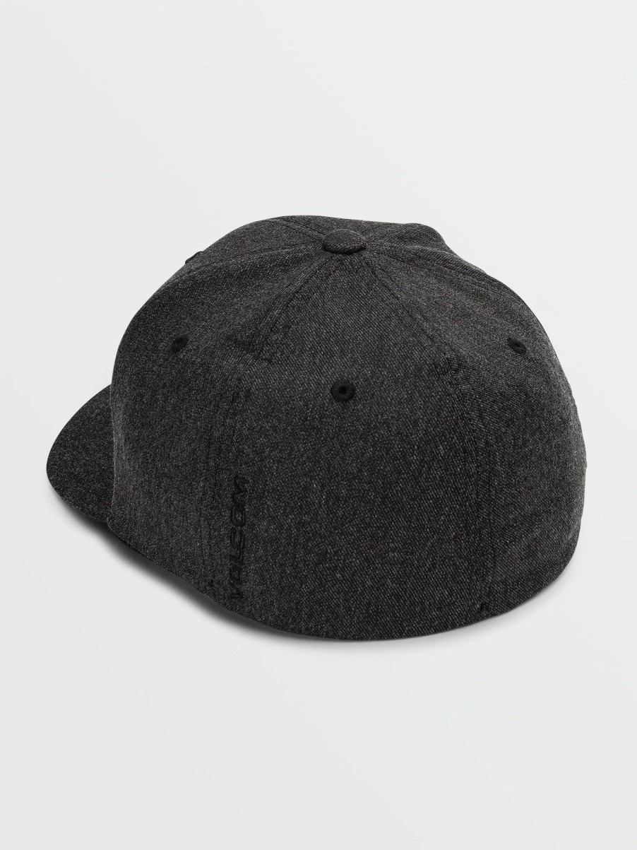 Men Volcom Golf | Full Stone Heather Xfit Hat Charcoal Heather