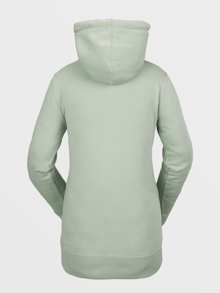 Women Volcom Hoodies & Sweatshirts | Womens Tower Pullover Fleece Sage Frost