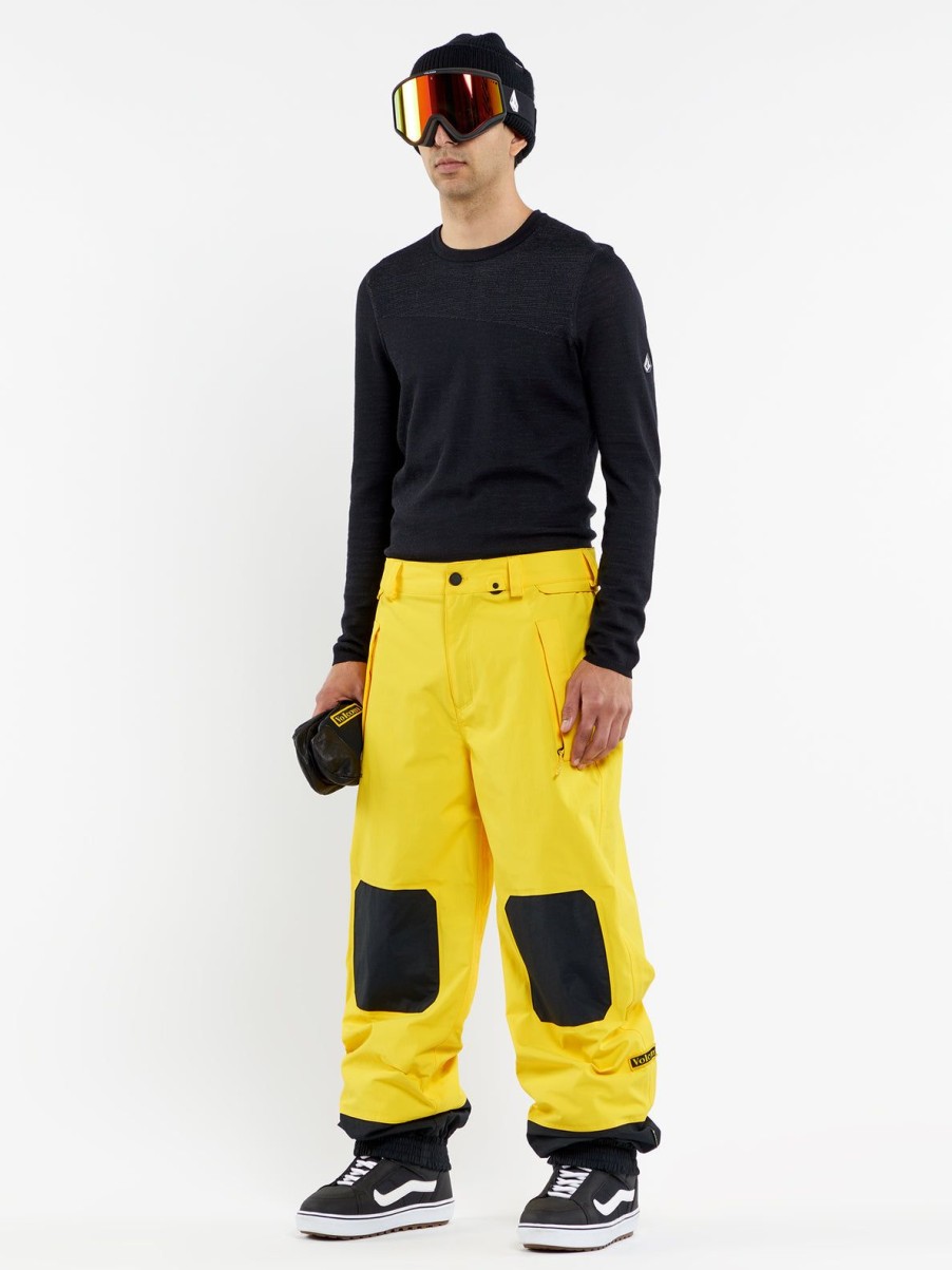 Men Volcom Pants | Mens Longo Gore-Tex Pants Bright Yellow