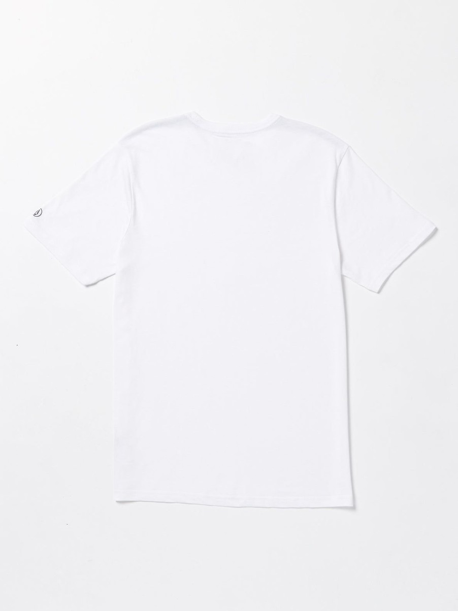 Men Volcom Hiking | Solid Short Sleeve Tee White