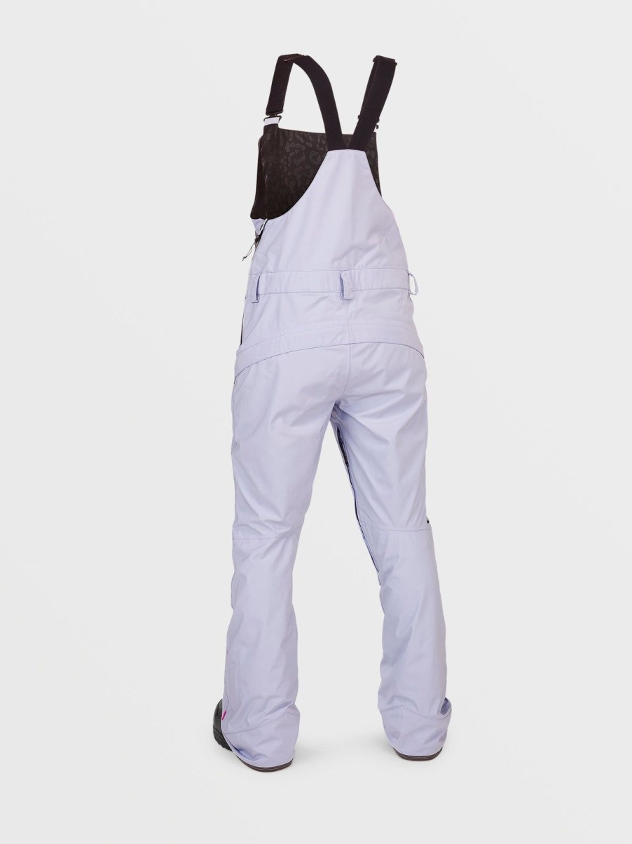 Women Volcom Pants | Womens Elm Stretch Gore Bib Overalls Lilac Ash