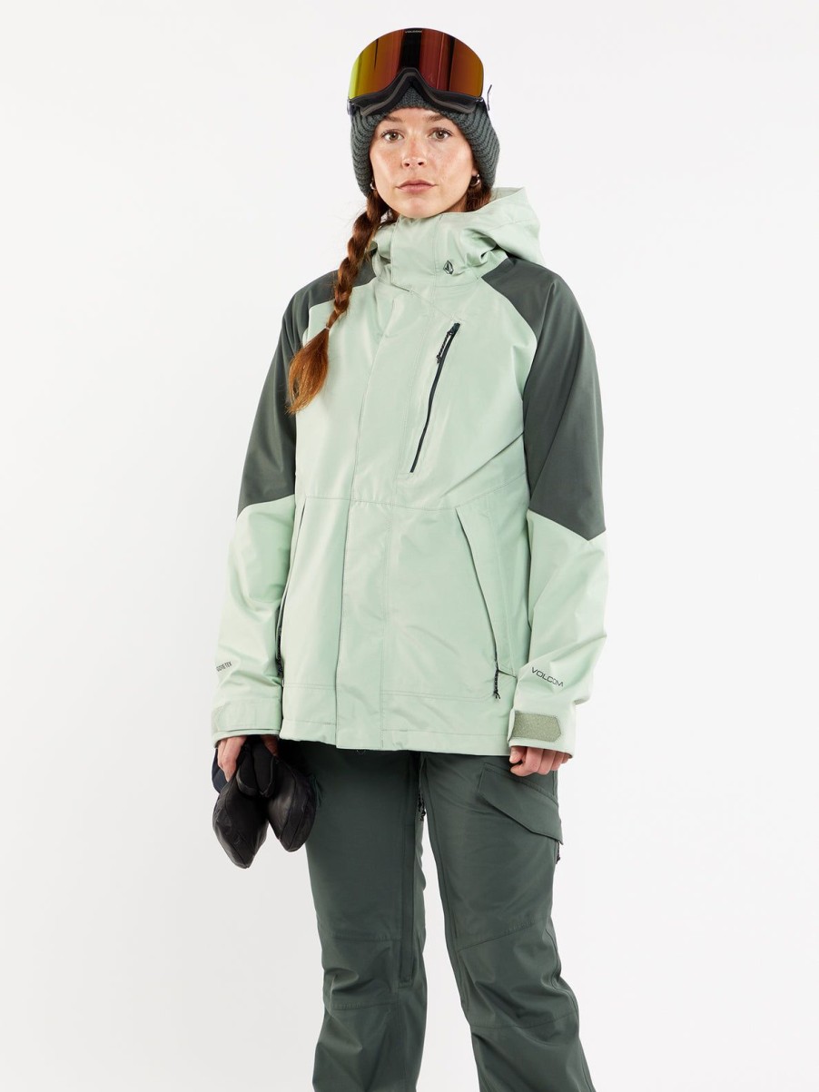 Women Volcom Jackets | Womens V.Co Aris Gore-Tex Jacket Sage Frost