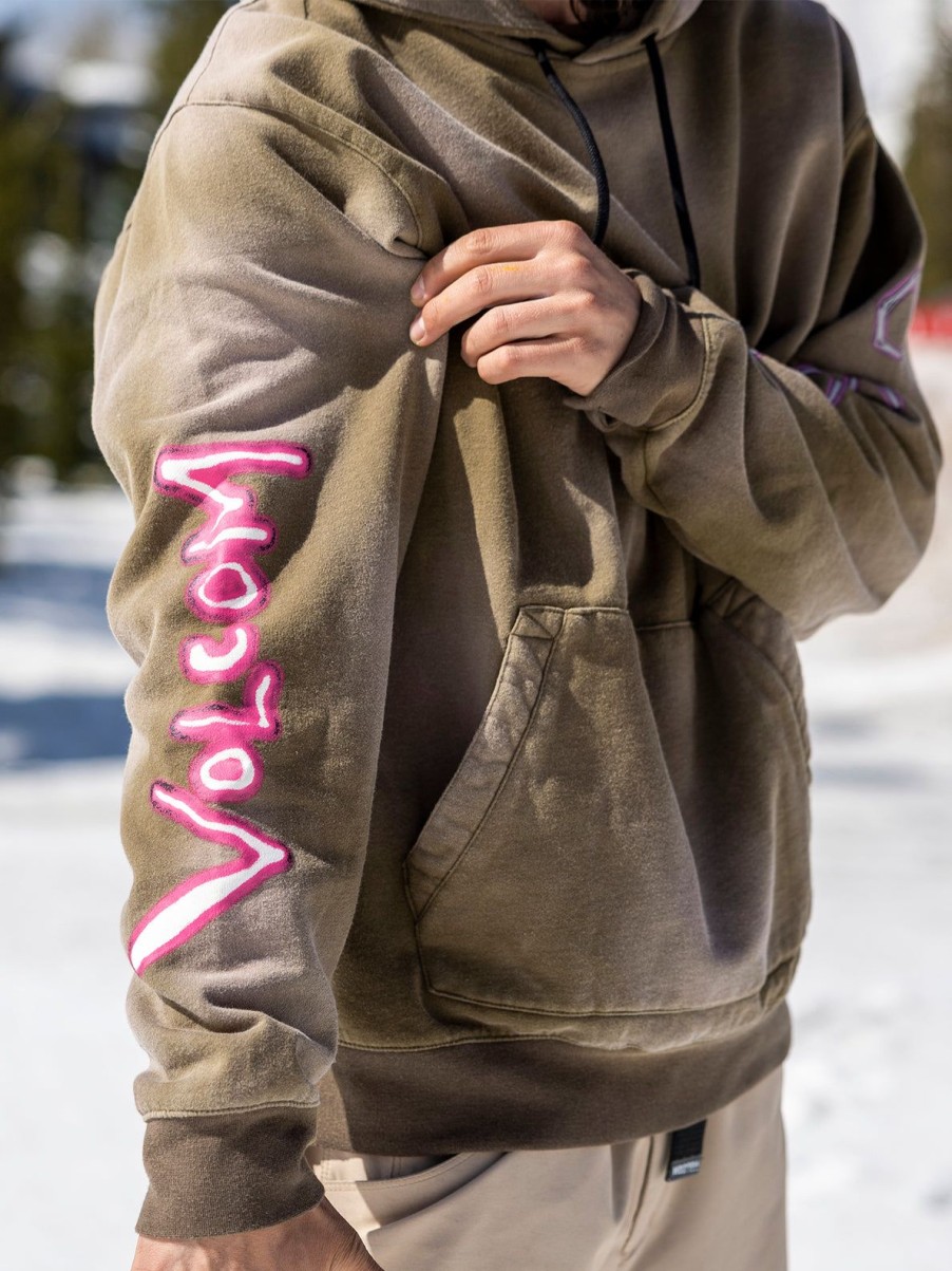 Men Volcom Hoodies & Sweatshirts | Mens D.I. Fleece Pullover Water Teak