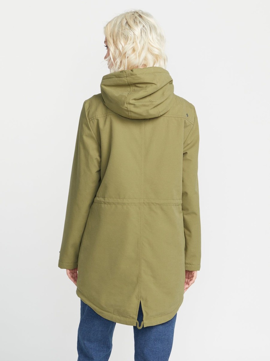 Women Volcom Jackets | Walk On By 5K Parka Jacket Moss