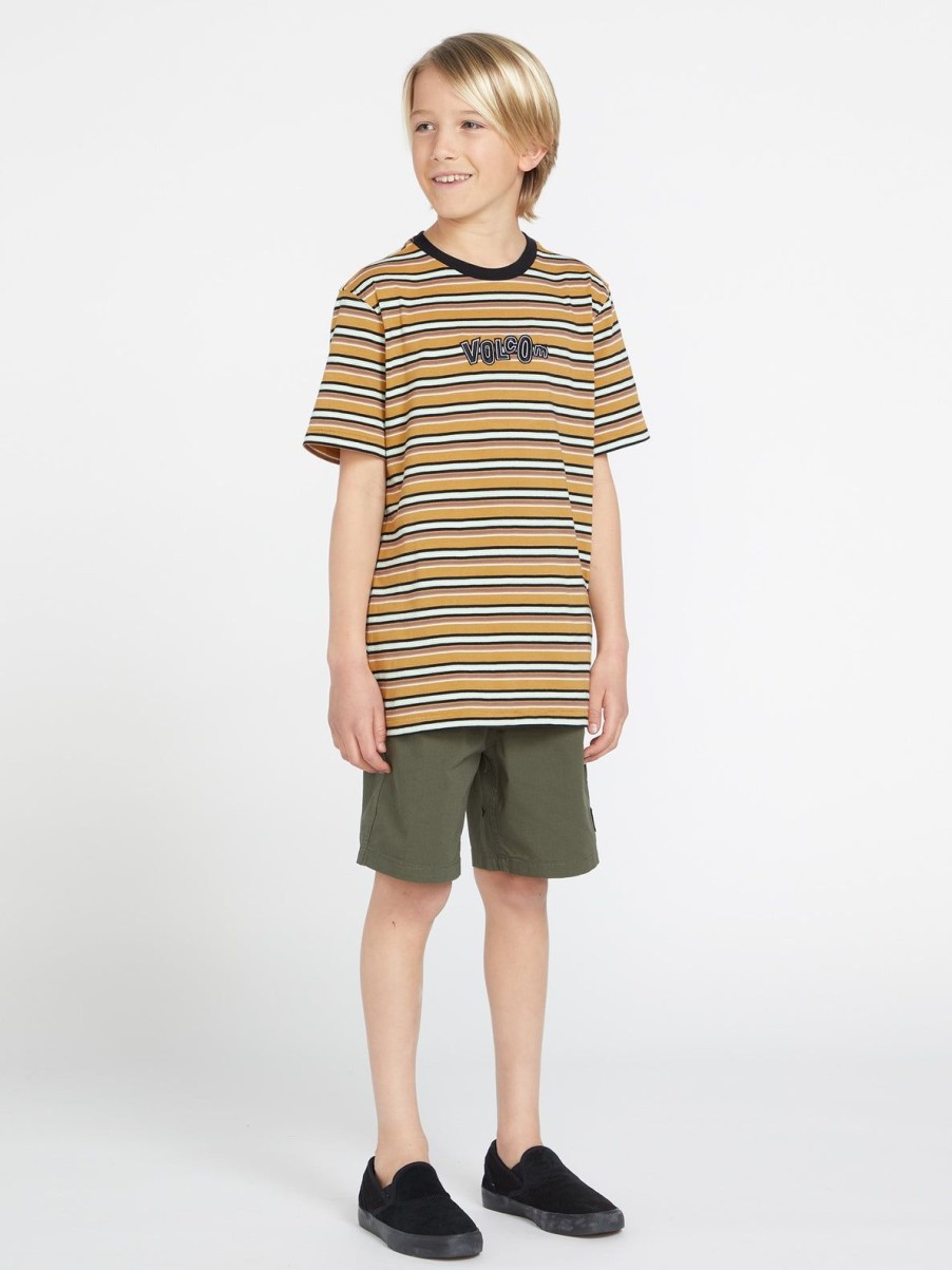 Boys Volcom T-Shirts & Tanks | Big Boys Bright N Early Crew Short Sleeve Shirt Mustard