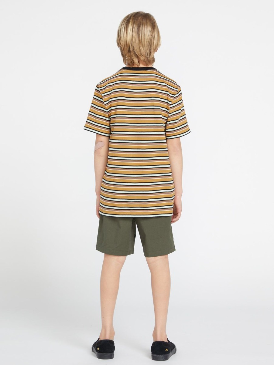 Boys Volcom T-Shirts & Tanks | Big Boys Bright N Early Crew Short Sleeve Shirt Mustard