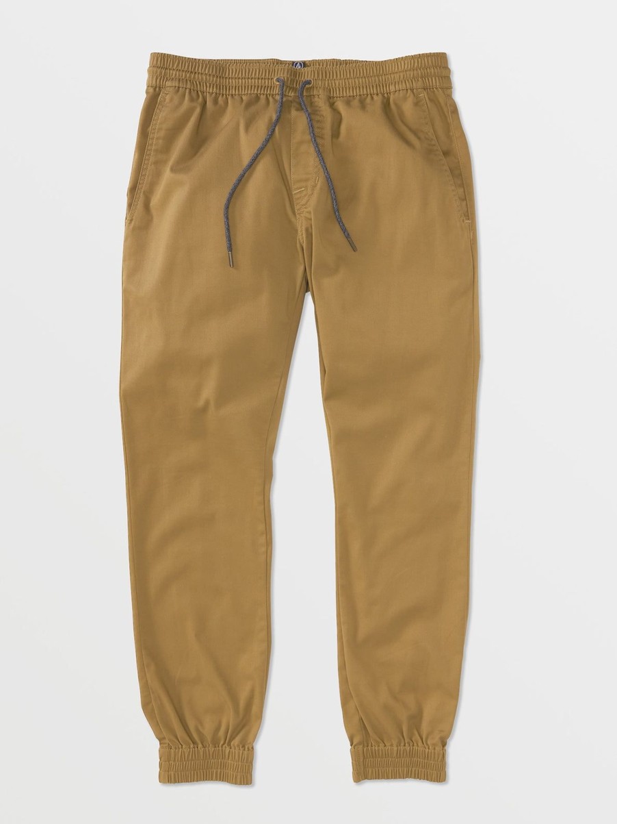 Men Volcom Hiking | Frickin Slim Joggers Dark Khaki