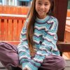 Girls Volcom Hoodies & Sweatshirts | Girls Zigzy Zagzy Sweater Aqua