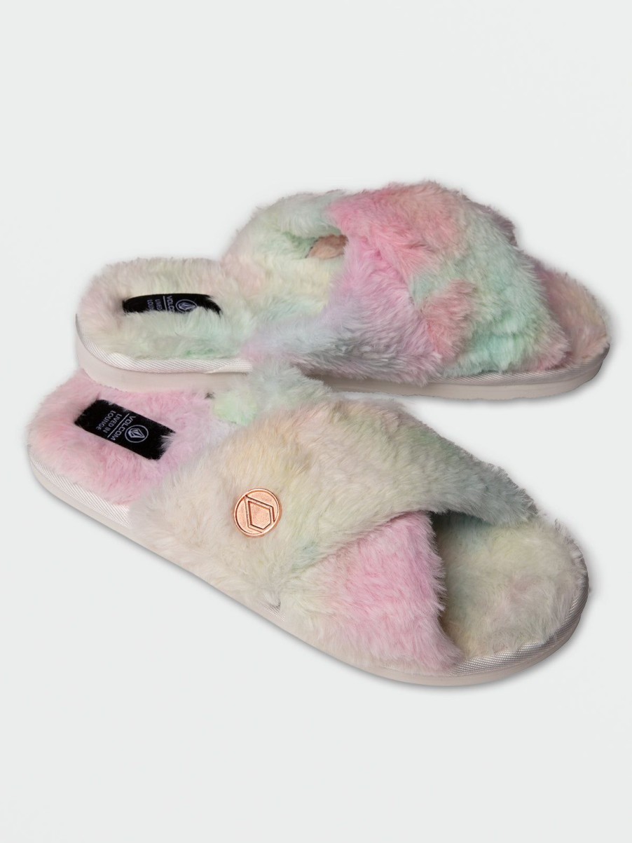 Women Volcom Sandals | Lived In Lounge Slippers Tie Dye