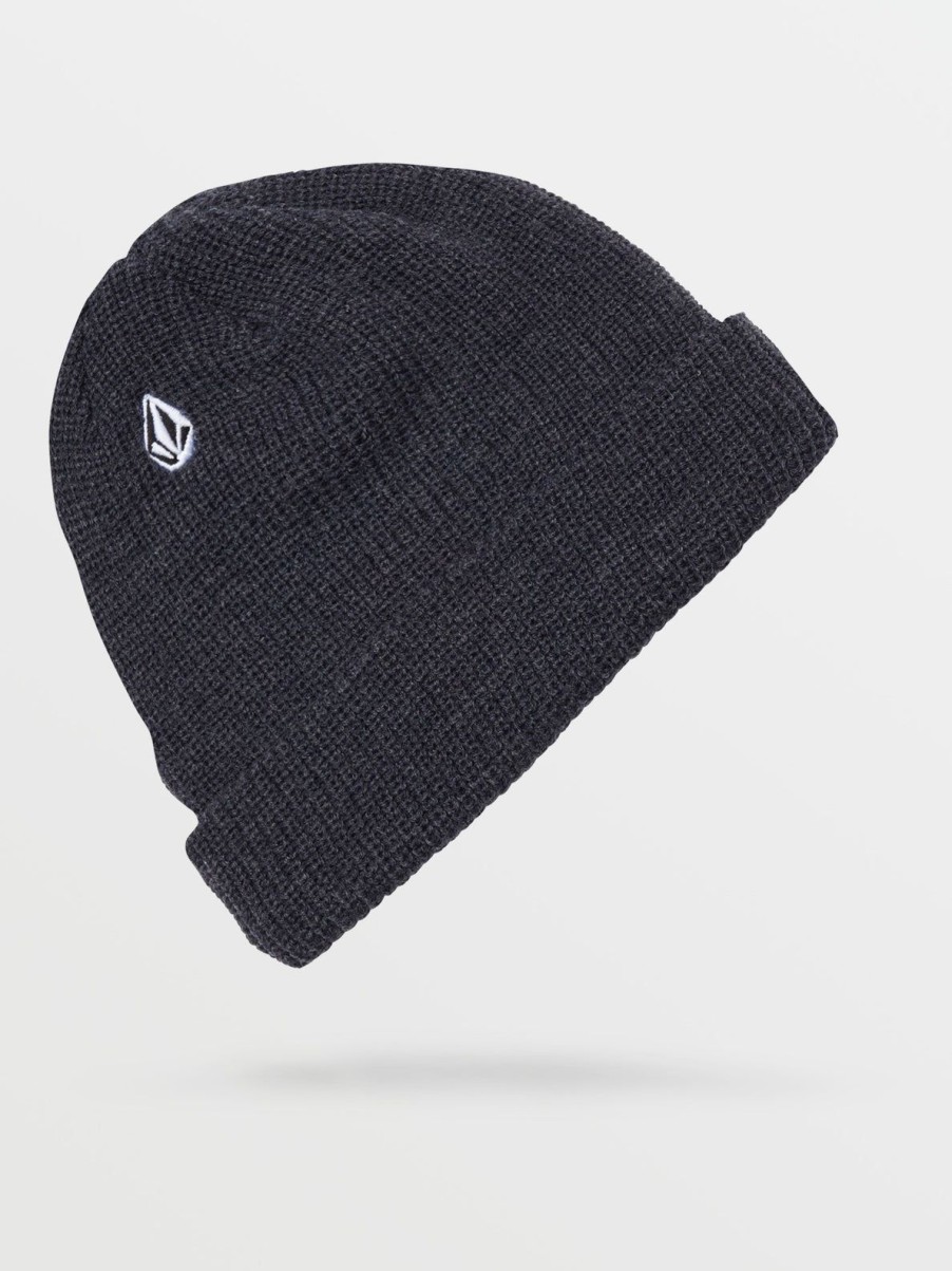 Men Volcom Accessories | Full Stone Beanie Charcoal Heather