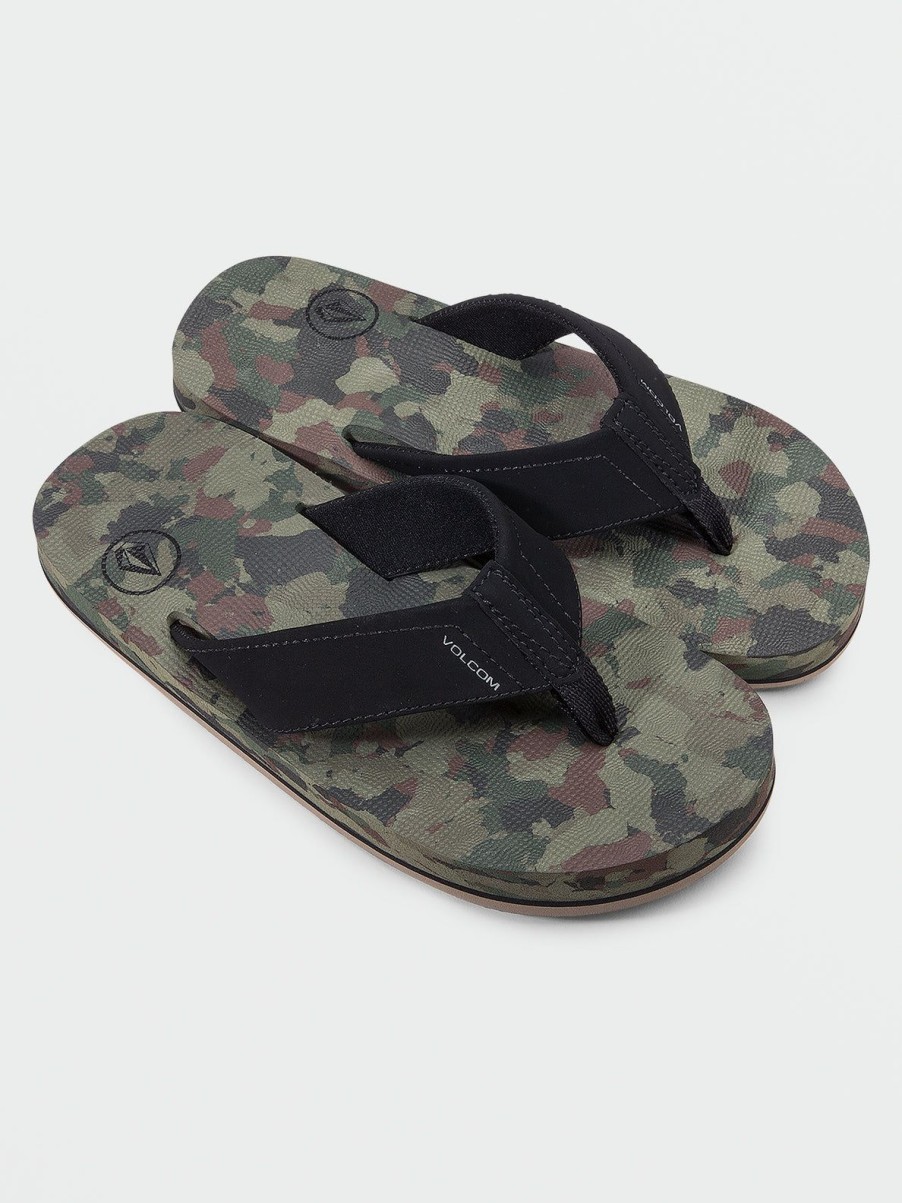 Boys Volcom | Big Boys Victor Sandals Dark Camo