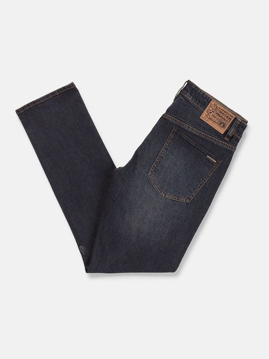 Men Volcom Jeans | Vorta Slim Fit Jeans New Vintage Blue