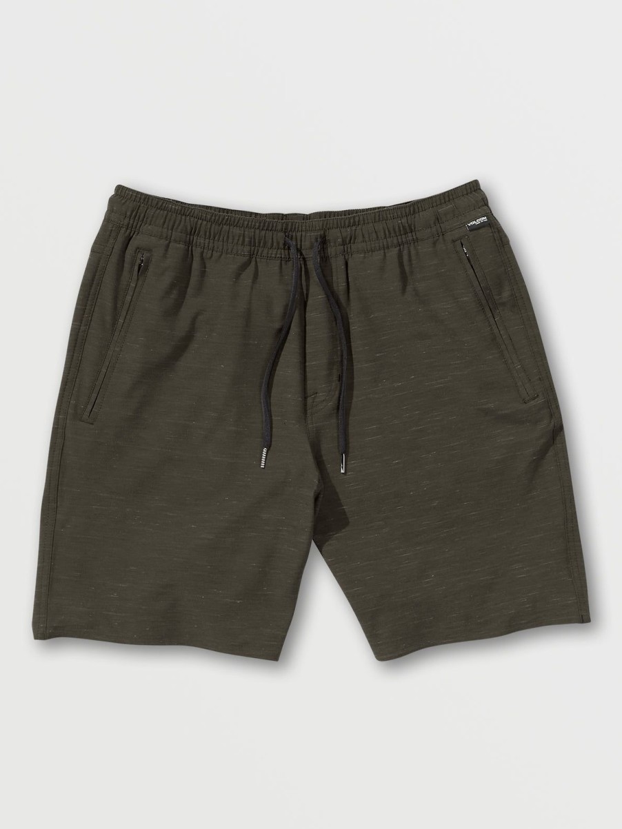 Men Volcom Hiking | Wrecpack Hybrid Shorts Black