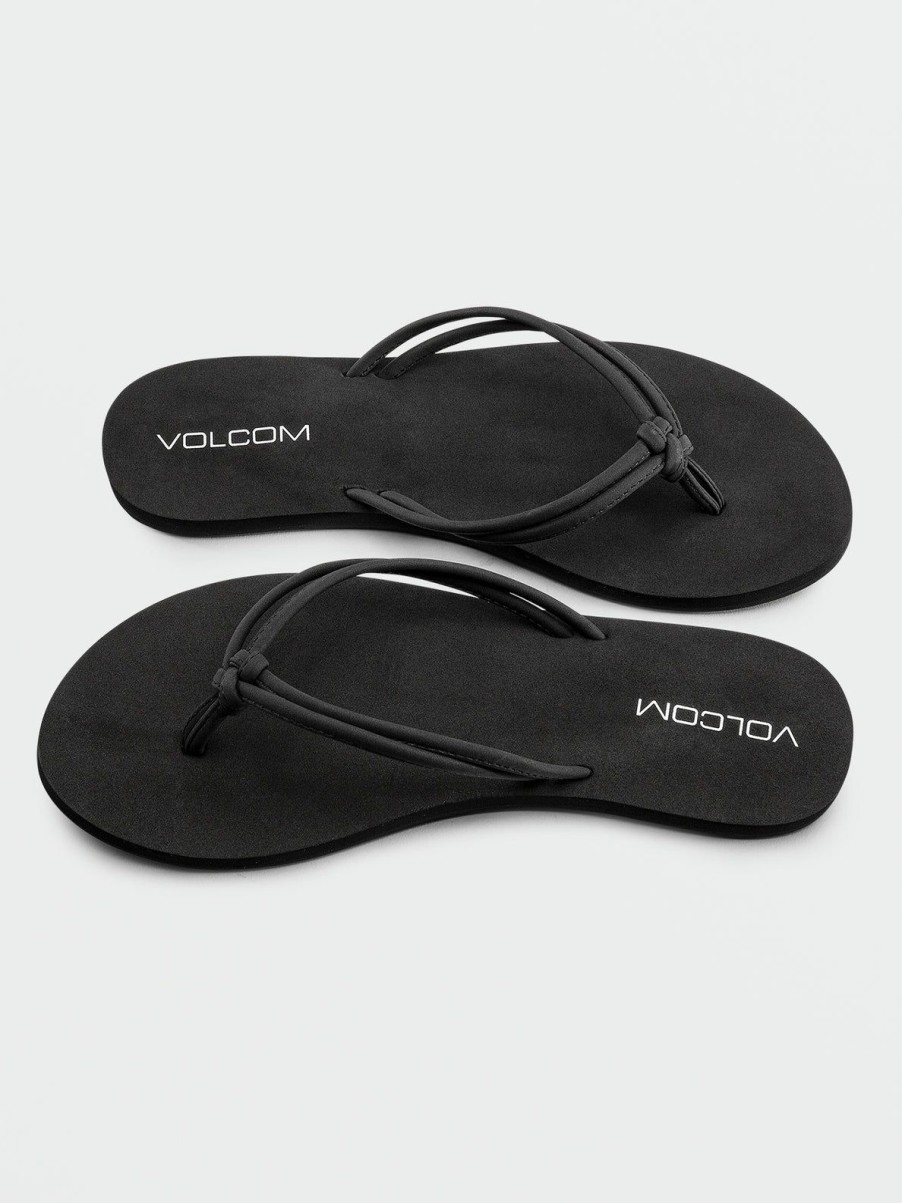 Women Volcom Sandals | Forever And Ever Ii Sandals Black Out