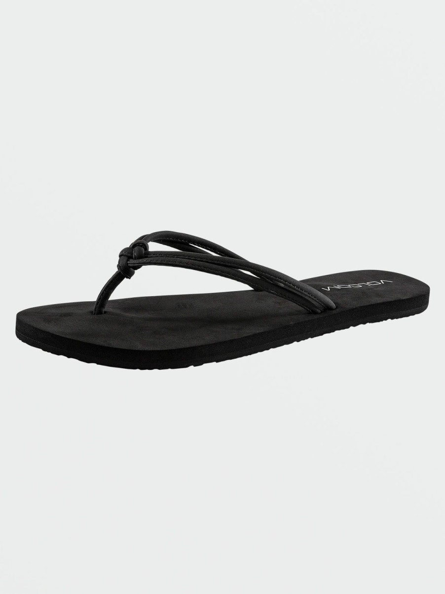 Women Volcom Sandals | Forever And Ever Ii Sandals Black Out