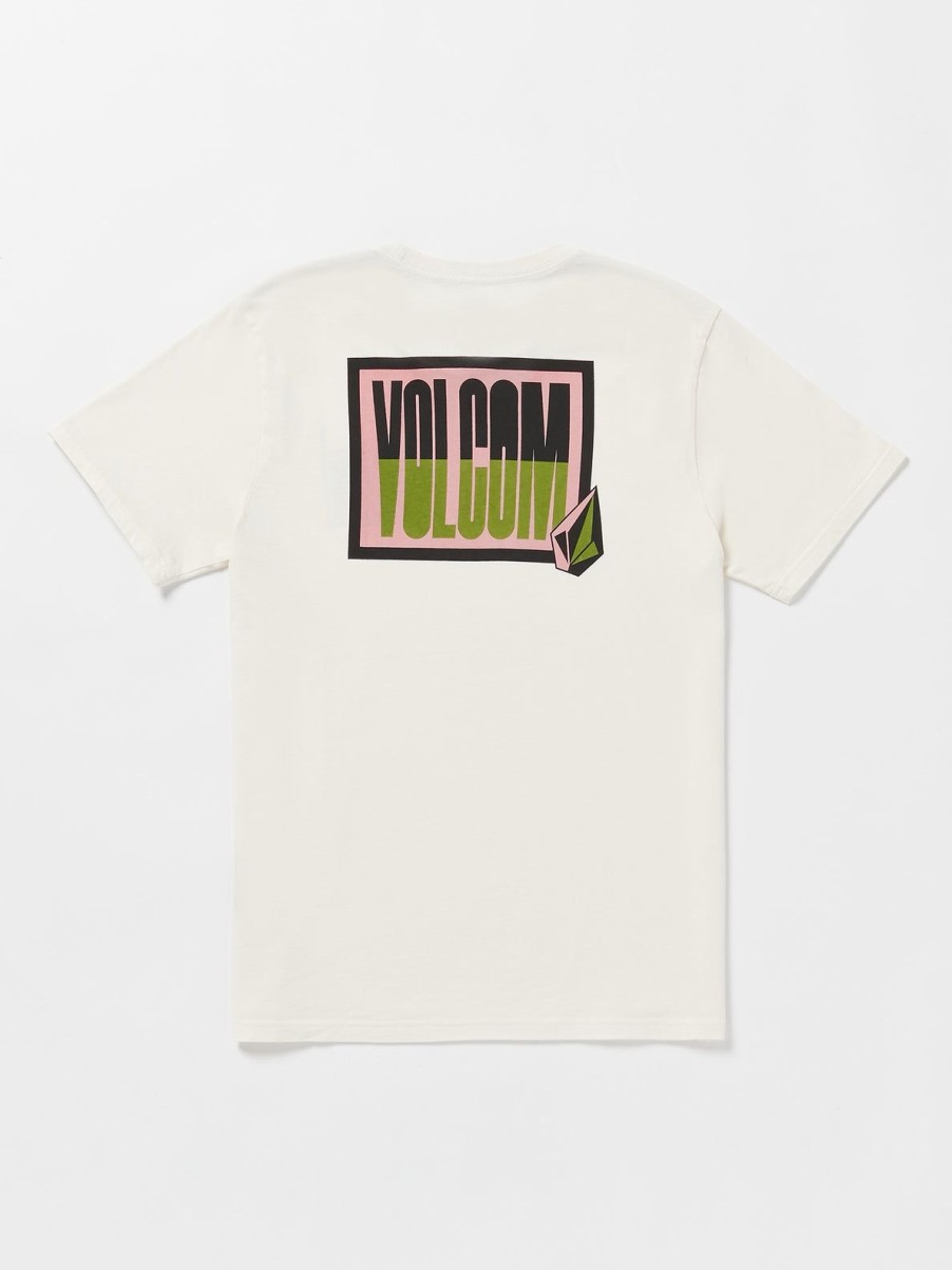 Men Volcom T-Shirts & Tanks | Curbwax Short Sleeve Tee Off White