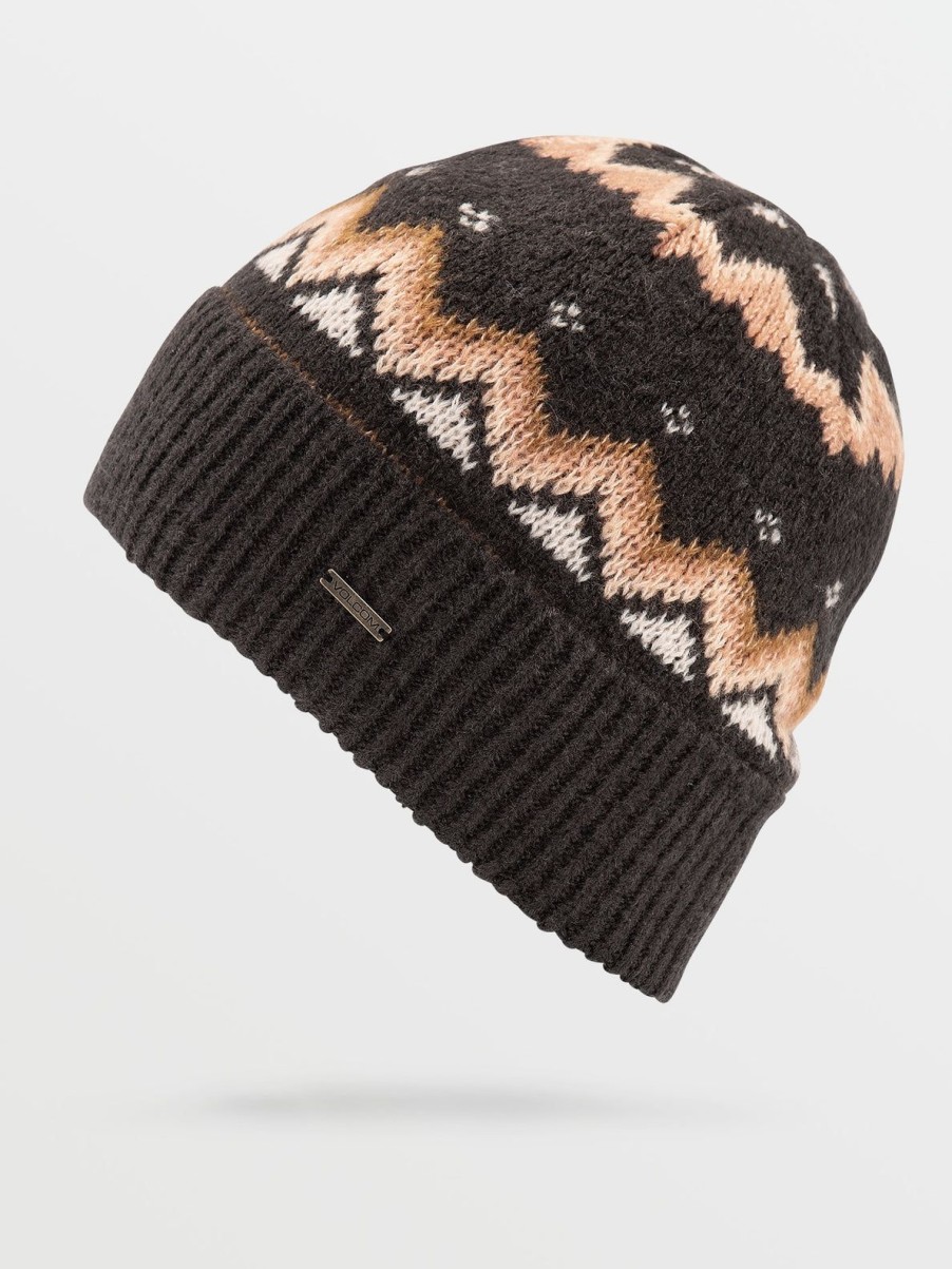 Women Volcom Hats & Beanies | Not Fairisle Beanie Vintage Black