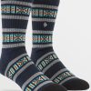 Men Volcom Socks | Dosage Stripe Socks Navy