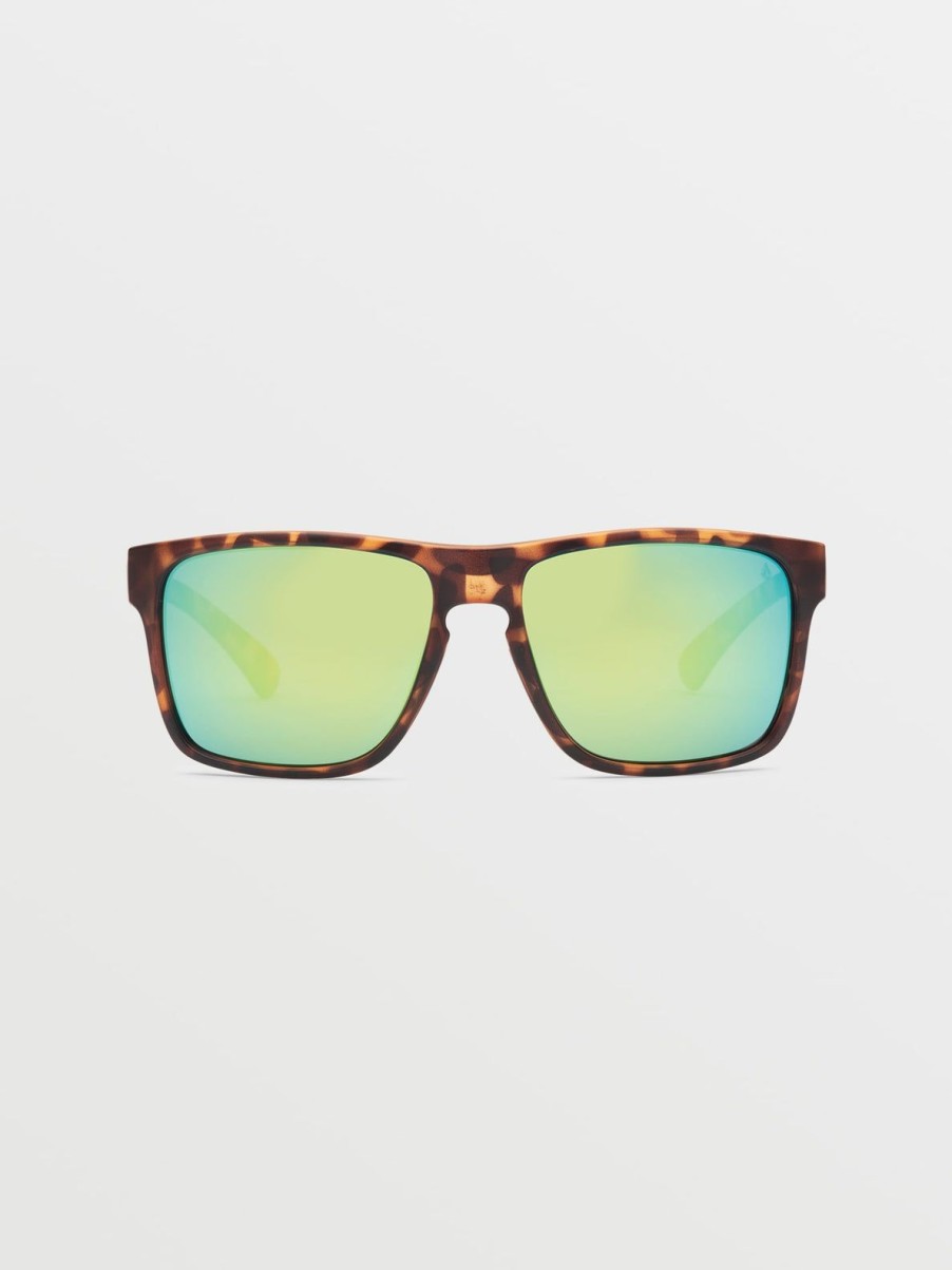 Men Volcom Sunglasses | Trick Sunglasses/Green Polar Matte Tort