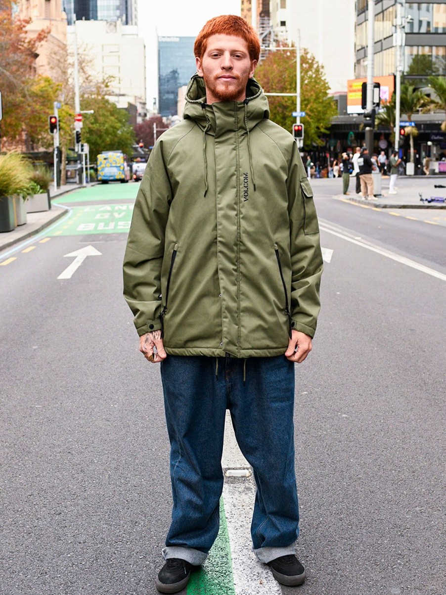 Men Volcom Jackets | Stoke Stone Ii 5K Jacket - Winter Moss Wintermoss