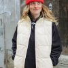 Women Volcom Jackets | Womens Stone Castine Puff Vest Moonbeam