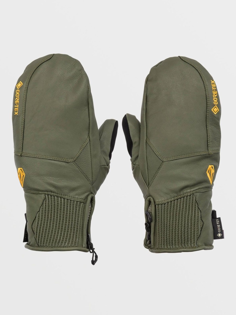 Men Volcom Gloves & Mitts | Mens Service Gore-Tex Mitts Military