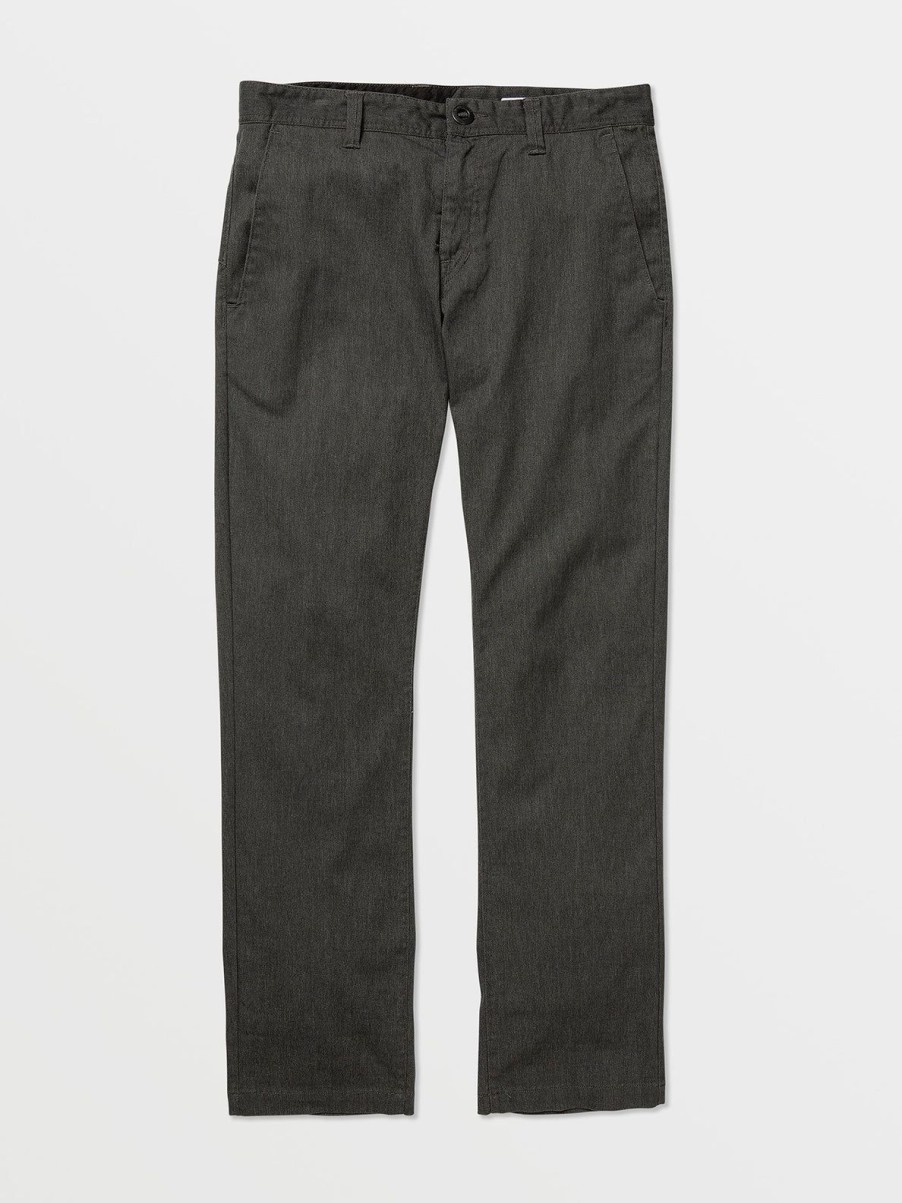 Men Volcom Pants | Frickin Modern Stretch Chino Pants Charcoal Heather