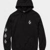 Men Volcom Hoodies | Iconic Stone Hoodie Black